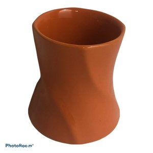 Edible‎ Arrangement VASE orange SWIRL Ceramic Collectible.
